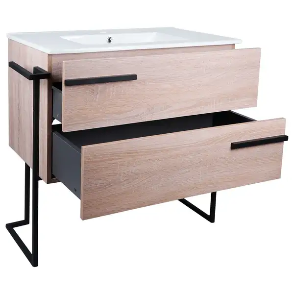 Комплект Qtap Taurus 800х800х437 Whitish oak тумба напольная + раковина врезная QT2471TNT803WO Комплект Qtap Taurus 800х800х437 Whitish oak тумба напольная + раковина врезная QT2471TNT803WO