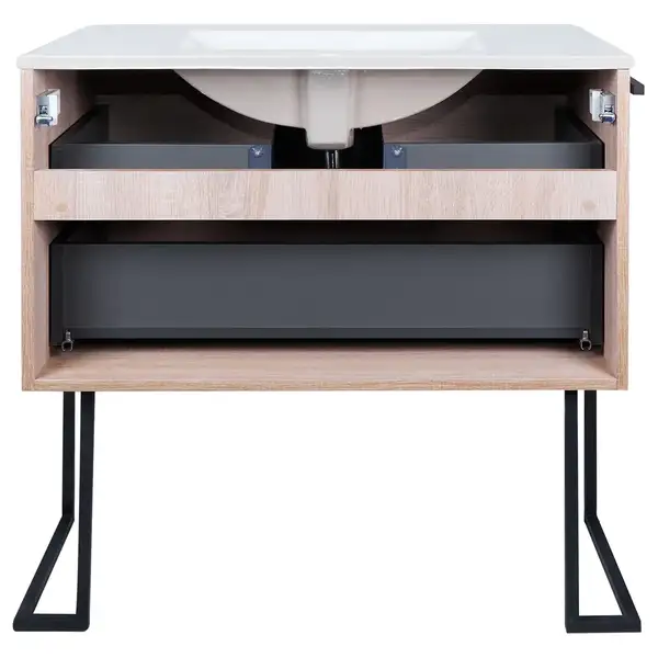 Комплект Qtap Taurus 800х800х437 Whitish oak тумба напольная + раковина врезная QT2471TNT803WO Комплект Qtap Taurus 800х800х437 Whitish oak тумба напольная + раковина врезная QT2471TNT803WO
