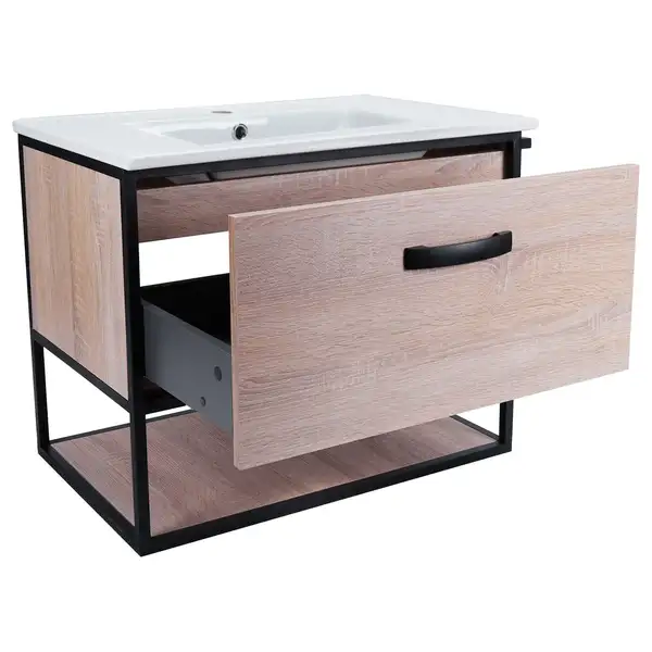 Комплект Qtap Taurus 700х580х437 Whitish oak тумба подвесная + раковина врезная QT2472TPT703WO Комплект Qtap Taurus 700х580х437 Whitish oak тумба подвесная + раковина врезная QT2472TPT703WO