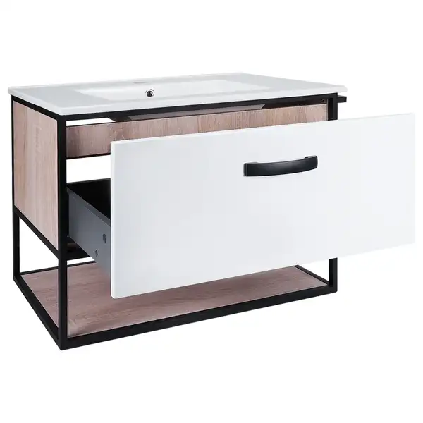 Комплект Qtap Taurus 700х580х437 White/Whitish oak тумба подвесная + раковина врезная QT2472TPT703WWO Комплект Qtap Taurus 700х580х437 White/Whitish oak тумба подвесная + раковина врезная QT2472TPT703WWO