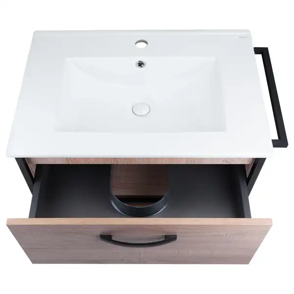 Комплект Qtap Taurus 800х580х437 Whitish oak тумба подвесная + раковина врезная QT2472TPT803WO Комплект Qtap Taurus 800х580х437 Whitish oak тумба подвесная + раковина врезная QT2472TPT803WO