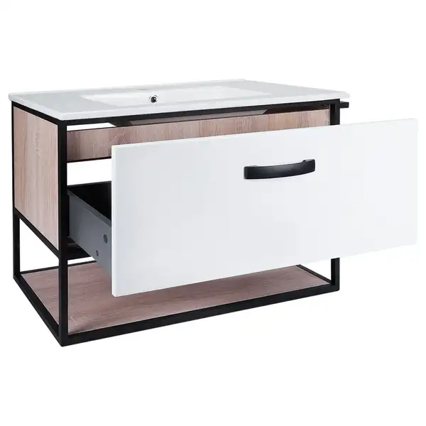 Комплект Qtap Taurus 800х580х437 White/Whitish oak тумба подвесная + раковина врезная QT2472TPT803WWO Комплект Qtap Taurus 800х580х437 White/Whitish oak тумба подвесная + раковина врезная QT2472TPT803WWO