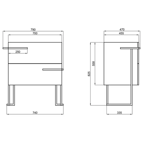 Тумба напольная Qtap Taurus 700х800х437 Whitish oak QT2473TNT703WO Тумба напольная Qtap Taurus 700х800х437 Whitish oak QT2473TNT703WO