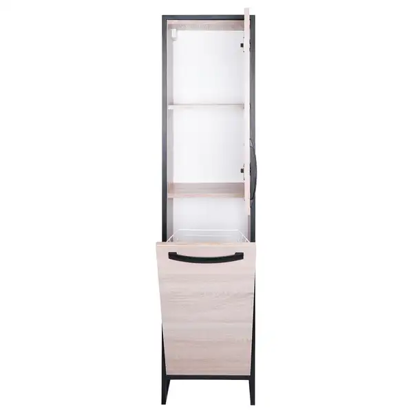 Пенал напольный Qtap Taurus 350х1750х300 Whitish oak с корзиной для белья QT2475PN175KRWO Пенал напольный Qtap Taurus 350х1750х300 Whitish oak с корзиной для белья QT2475PN175KRWO