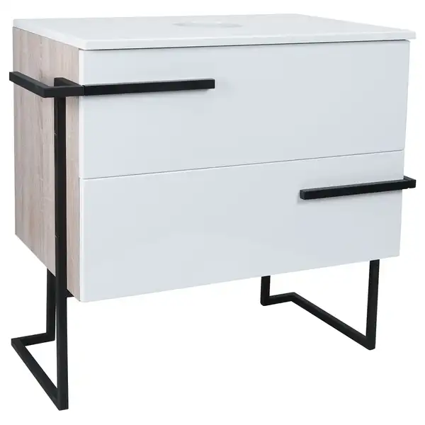 Тумба напольная Qtap Taurus 700х616х437 White/Whitish oak со столешницей QT2480TNT703WWO Тумба напольная Qtap Taurus 700х616х437 White/Whitish oak со столешницей QT2480TNT703WWO