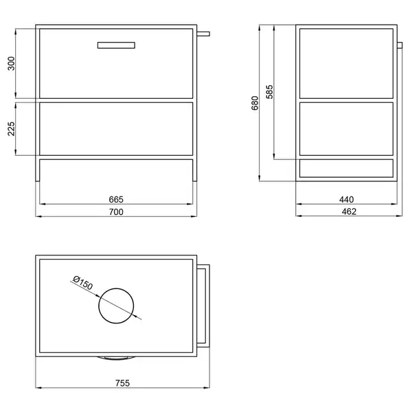 Тумба напольная Qtap Taurus 700х616х469 Whitish oak со столешницей QT2480TNT73WO Тумба напольная Qtap Taurus 700х616х469 Whitish oak со столешницей QT2480TNT73WO