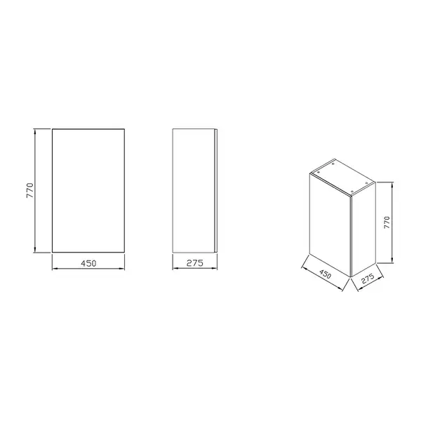 Шафка підвісна SB 450 NATURAL, RAVAK (X000001054) Шафка підвісна SB 450 NATURAL, RAVAK (X000001054)