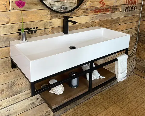 Snail Тумба «Флорес» з умивальником «Флорида»/дерево Ніч B220 (1015LOFT168/2dB220)