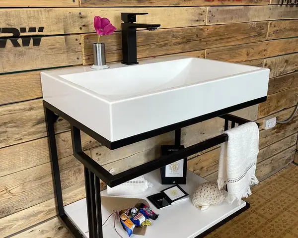 Snail Тумба «Самуі» з умивальником «Гранд»/камінь Меланіт H100 (600LOFT148cH100)