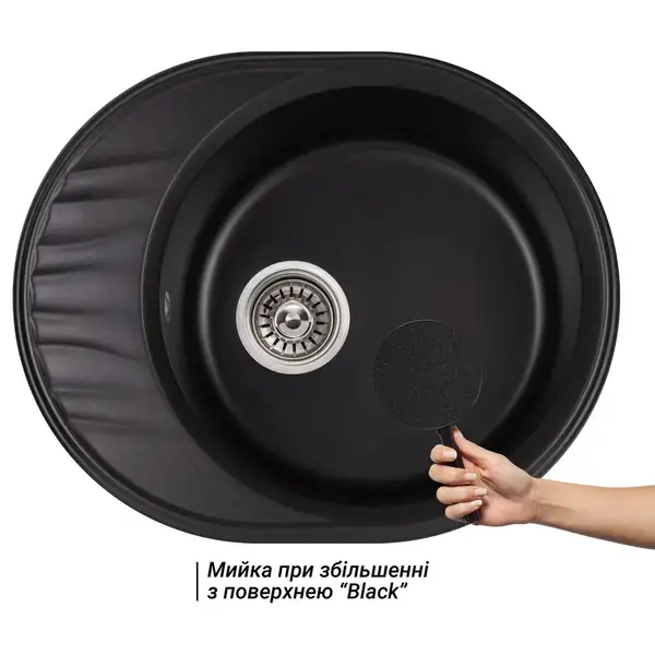 Кухонная мойка Qtap CS 6151 Black (QT6151BLA404) Кухонная мойка Qtap CS 6151 Black (QT6151BLA404)