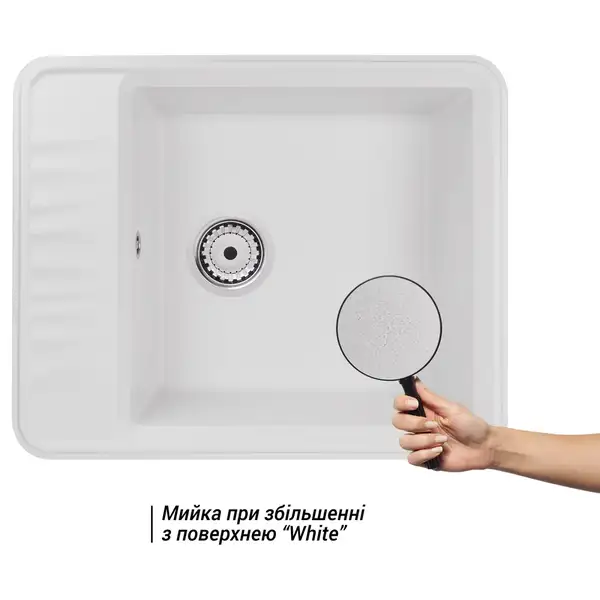 Кухонная мойка Qtap CS 6250 White (QT6250WHI650) Кухонная мойка Qtap CS 6250 White (QT6250WHI650)