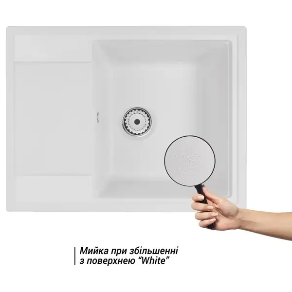 Кухонная мойка Qtap CS 6450 White (QT6450WHI650) Кухонная мойка Qtap CS 6450 White (QT6450WHI650)