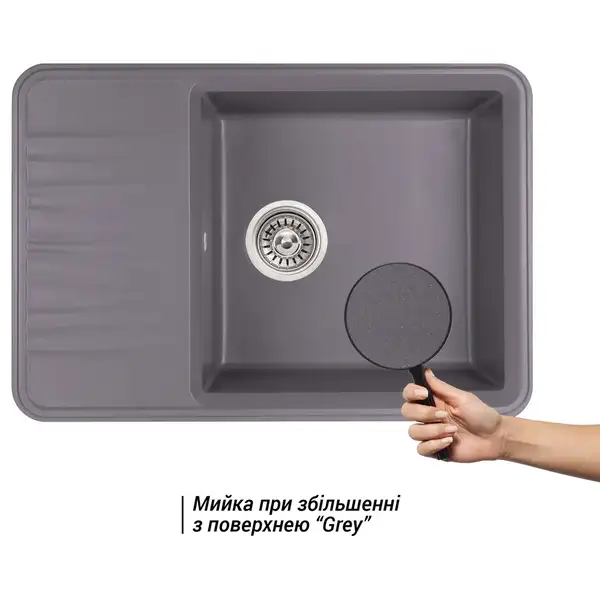 Кухонная мойка Qtap CS 7440 Grey (QT7440GRE471) Кухонная мойка Qtap CS 7440 Grey (QT7440GRE471)