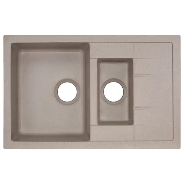 Кухонная мойка с дополнительной чашей Qtap CS 7648 Beige (QT7648BEI551) Кухонная мойка с дополнительной чашей Qtap CS 7648 Beige (QT7648BEI551)