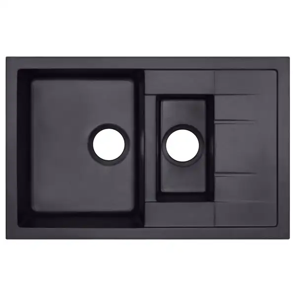 Кухонная мойка с дополнительной чашей Qtap CS 7648 Beton (QT7648BET502) Кухонная мойка с дополнительной чашей Qtap CS 7648 Beton (QT7648BET502)