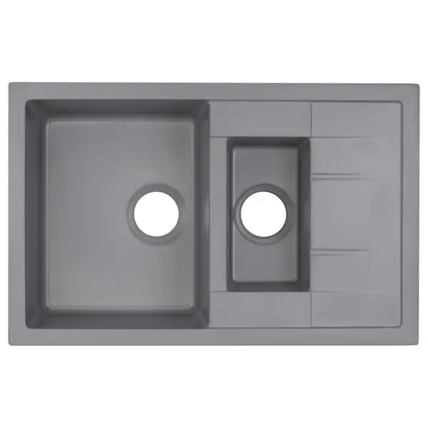 Кухонная мойка с дополнительной чашей Qtap CS 7648 Grey (QT7648GRE471) Кухонная мойка с дополнительной чашей Qtap CS 7648 Grey (QT7648GRE471)