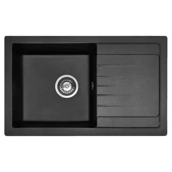 Гранитная кухонная мойка REA DAG BLACK пятнистая (ZLE-00112) Гранитная кухонная мойка REA DAG BLACK пятнистая (ZLE-00112)