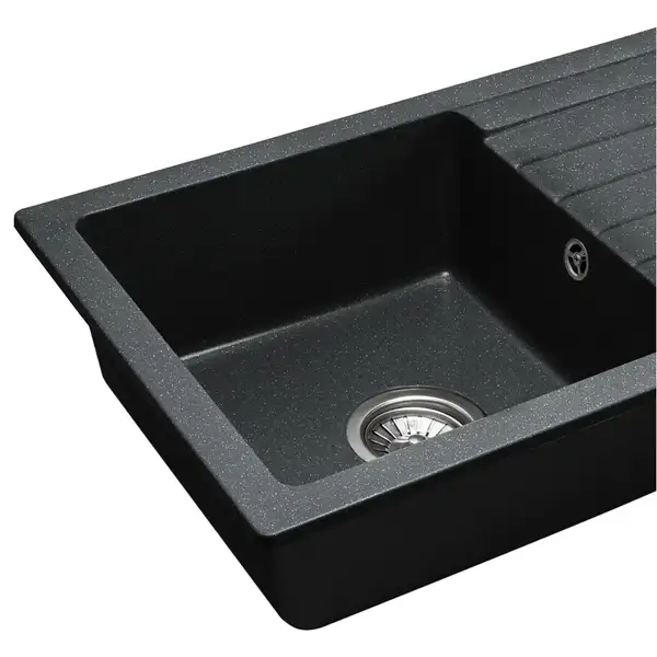 Гранитная кухонная мойка REA DAG BLACK пятнистая (ZLE-00112) Гранитная кухонная мойка REA DAG BLACK пятнистая (ZLE-00112)