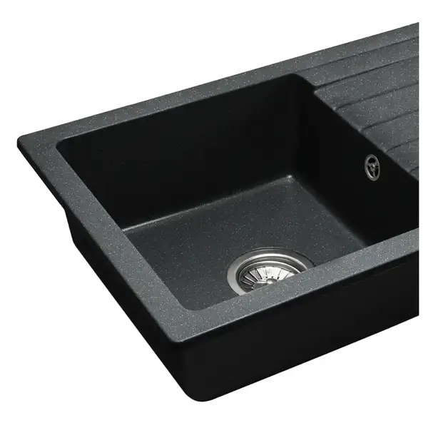 Гранитная кухонная мойка REA DAG BLACK пятнистая (ZLE-00112) Гранитная кухонная мойка REA DAG BLACK пятнистая (ZLE-00112)