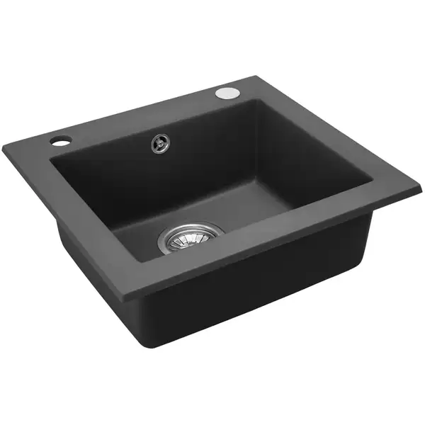 Гранитная кухонная мойка REA WEST BLACK METALIC (ZLE-00121) Гранитная кухонная мойка REA WEST BLACK METALIC (ZLE-00121)