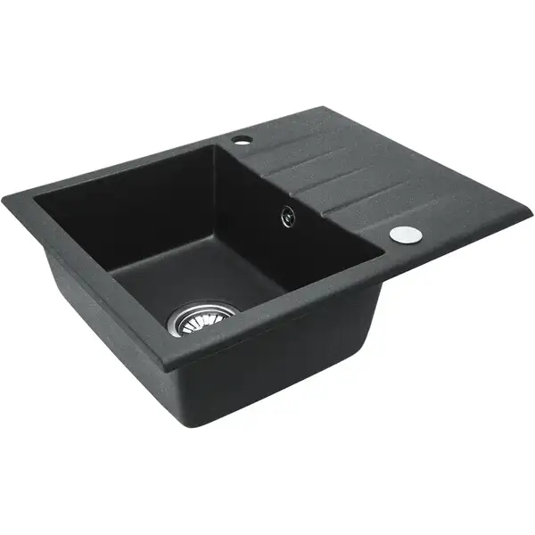 Гранитная кухонная мойка REA NORTH BLACK пятнистая (ZLE-00125) Гранитная кухонная мойка REA NORTH BLACK пятнистая (ZLE-00125)