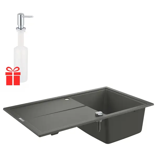 Набор Grohe мойка кухонная K400 31640AT0 + дозатор для моющего средства Contemporary 40536000 (31640AT040536000)