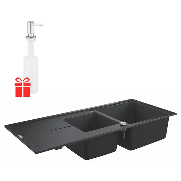 Набор Grohe мойка кухонная K400 31643AP0 + дозатор для моющего средства Contemporary 40536000 (31643AP040536000) Набор Grohe мойка кухонная K400 31643AP0 + дозатор для моющего средства Contemporary 40536000 (31643AP040536000)