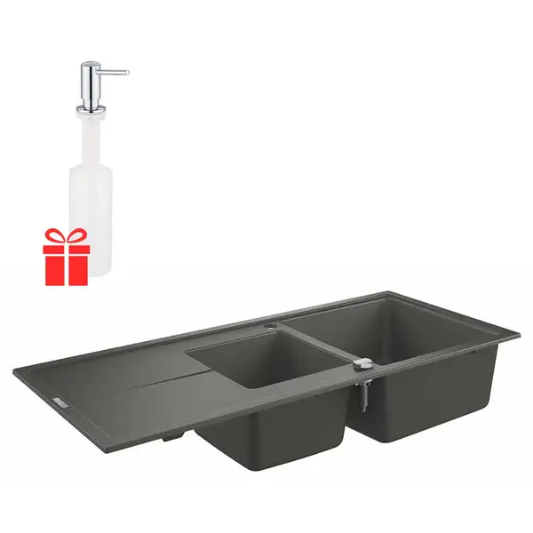 Набор Grohe мойка кухонная K400 31643AT0 + дозатор для моющего средства Contemporary 40536000 (31643AT040536000) Набор Grohe мойка кухонная K400 31643AT0 + дозатор для моющего средства Contemporary 40536000 (31643AT040536000)