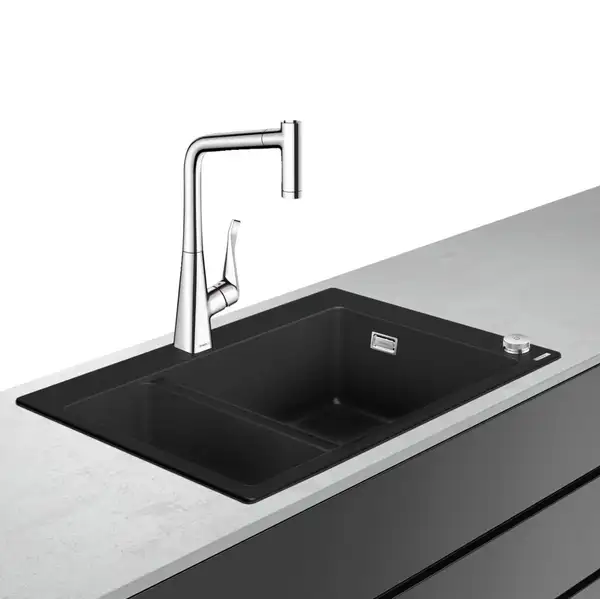 Кухонна мийка Hansgrohe Hansgrohe C51 C51-F635-04 Sink combi 770x510 зі змішувачем на 2 чаші 180/450, chrome (43215000)