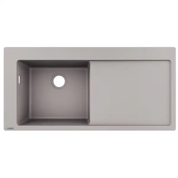 Кухонна мийка Hansgrohe S5110-F450 1050х510 поличка праворуч, Concretegrey (43330380)