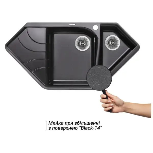 Кухонная мойка с дополнительной чашей Lidz 1000x500/225 BLM-14 (LIDZBLM141000500225) Кухонная мойка с дополнительной чашей Lidz 1000x500/225 BLM-14 (LIDZBLM141000500225)