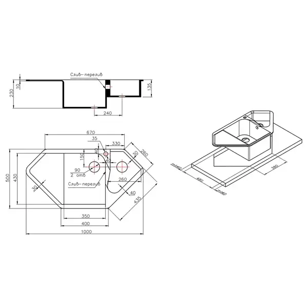 Кухонная мойка с дополнительной чашей Lidz 1000x500/225 GRF-13 (LIDZGRF131000500225) Кухонная мойка с дополнительной чашей Lidz 1000x500/225 GRF-13 (LIDZGRF131000500225)