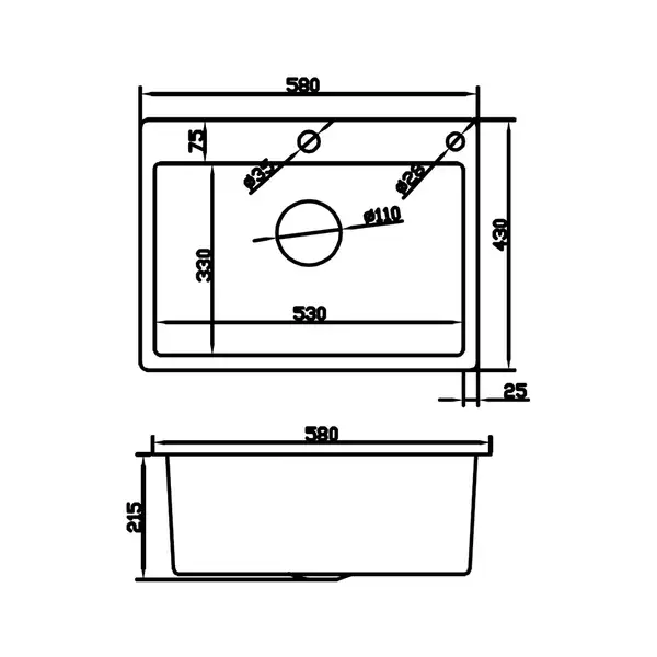 MIXXUS MH5843 Мийка з нержавійки, графіт (MI7042)