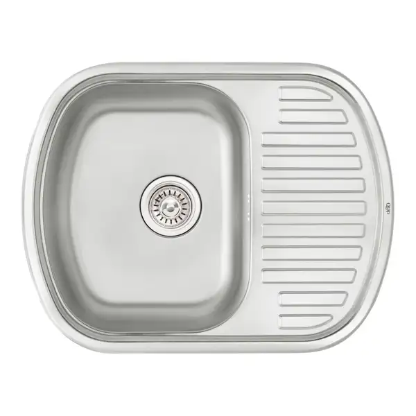 Кухонная мойка Qtap 6349 0,8 мм Satin (QT6349SAT08) (QT6349SAT08) фото 1 Aquada.com.ua