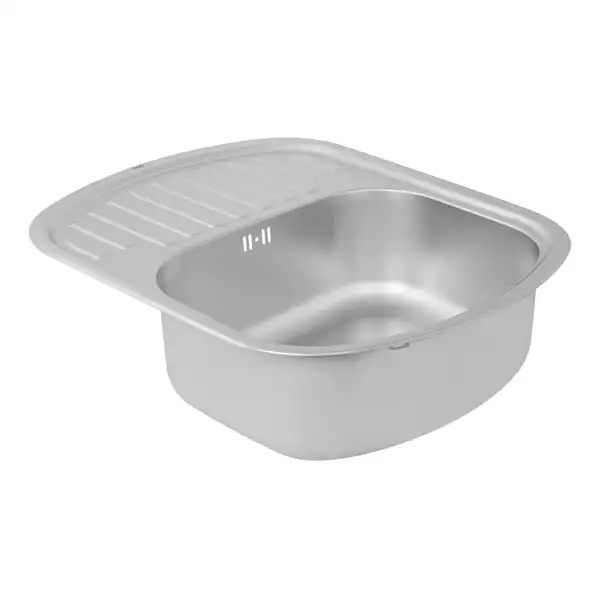 Кухонная мойка Qtap 6349 0,8 мм Satin (QT6349SAT08) (QT6349SAT08) фото 4 Aquada.com.ua