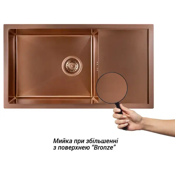 Кухонная мойка Qtap D7844BR 3.0/1.2 мм Bronze (QTD7844BRPVD12) Кухонная мойка Qtap D7844BR 3.0/1.2 мм Bronze (QTD7844BRPVD12)