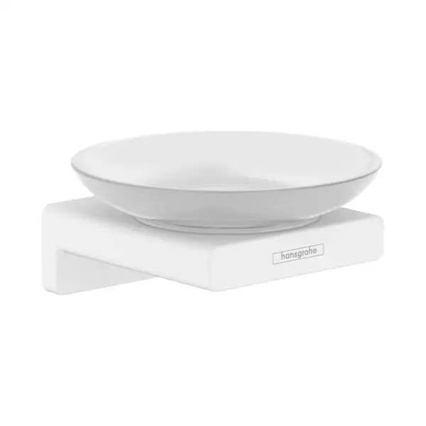 Мыльница подвесная Hansgrohe AddStoris, белый матовый/стекло матовое (41746700) фото 1 Aquada.com.ua Мыльница подвесная Hansgrohe AddStoris, белый матовый/стекло матовое (41746700) фото 1 Aquada.com.ua