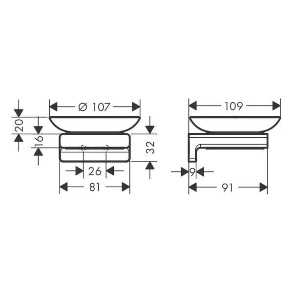 Мыльница подвесная Hansgrohe AddStoris, белый матовый/стекло матовое (41746700) фото 14 Aquada.com.ua Мыльница подвесная Hansgrohe AddStoris, белый матовый/стекло матовое (41746700) фото 14 Aquada.com.ua