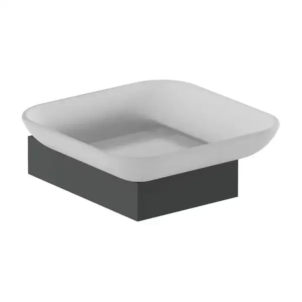 Мильниця Nofer CORINTO BLACK 39 x 102 x 111 mm, чорний/бiлий (16925.N) Мильниця Nofer CORINTO BLACK 39 x 102 x 111 mm, чорний/бiлий (16925.N)
