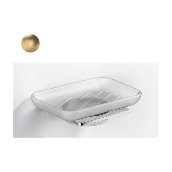 Мильниця Sonia S-Cube Brushed Gold 135х38х100 мм, золото матове (182145) Мильниця Sonia S-Cube Brushed Gold 135х38х100 мм, золото матове (182145)