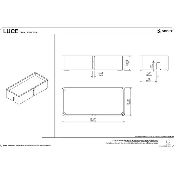 Мильниця Sonia Luce 200х74х90 мм, Black Sport (182527) Мильниця Sonia Luce 200х74х90 мм, Black Sport (182527)