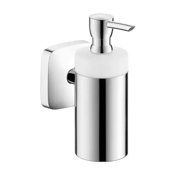 Набор аксессуаров 3-в-1 Hansgrohe PuraVida (цвет - хром/стекло матовое, белое) (10002219) фото 2 Aquada.com.ua