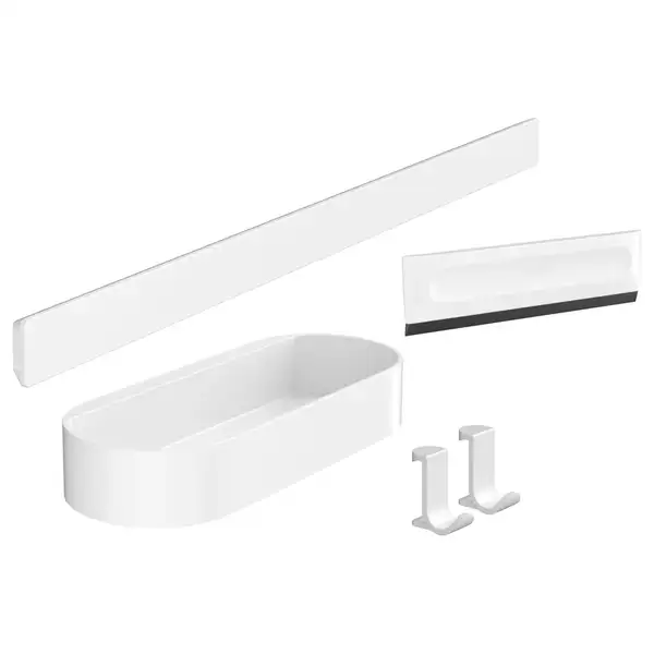 Набор аксессуаров 4-в-1 Hansgrohe WallStoris, белый матовый (27967700) фото 1 Aquada.com.ua Набор аксессуаров 4-в-1 Hansgrohe WallStoris, белый матовый (27967700) фото 1 Aquada.com.ua