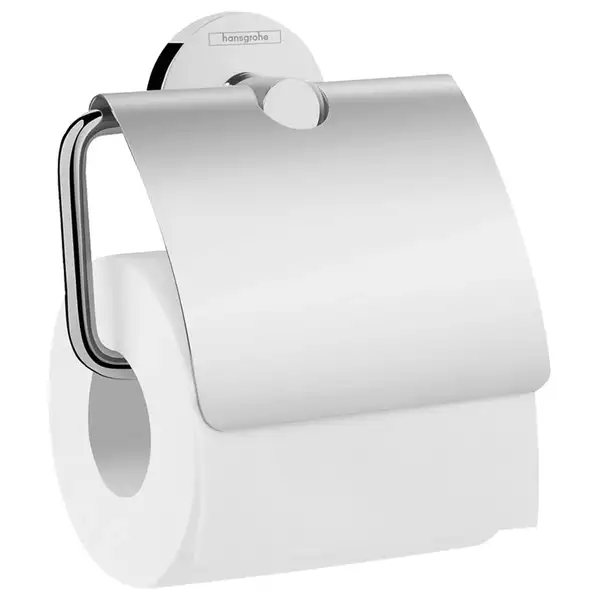 Набор аксессуаров 3-в-1 Hansgrohe Logis (цвет - хром/стекло матовое, белое) (41727000) фото 4 Aquada.com.ua