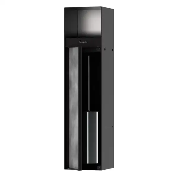 Вбудований тримач для йоржика та туалетного паперу Hansgrohe XtraStoris Rock, колір - Matt Black 56062670 Вбудований тримач для йоржика та туалетного паперу Hansgrohe XtraStoris Rock, колір - Matt Black 56062670