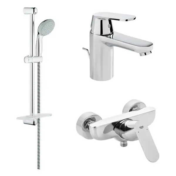 Набор смесителей для душа 3-в-1 Grohe Eurosmart Cosmopolitan S-Size (цвет - хром) (126114 S) фото 1 Aquada.com.ua