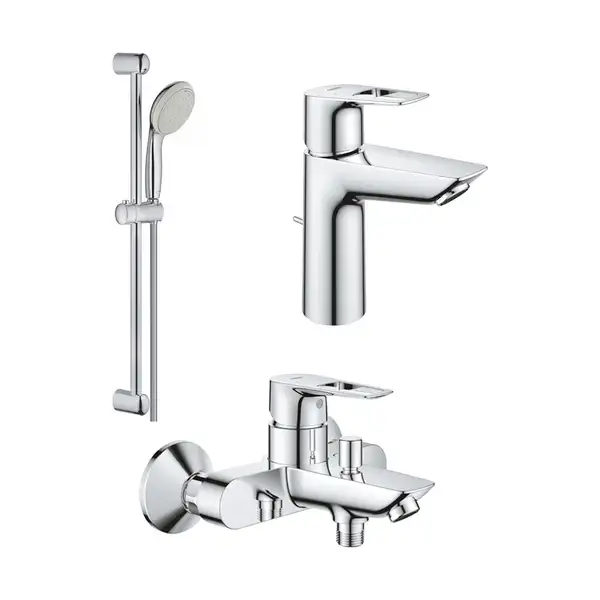 Набір змішувачів для ванни Grohe BauLoop New 3 в 1, хром (UA123215M0) Набір змішувачів для ванни Grohe BauLoop New 3 в 1, хром (UA123215M0)