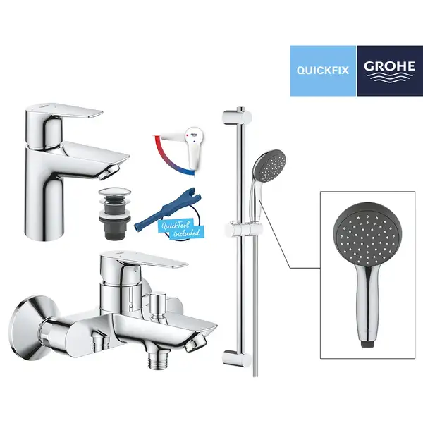 Grohe StartEdge Набор смесителей 3 в 1, хром (UA202501SE)