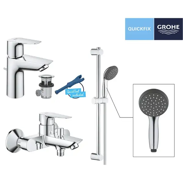 Grohe StartEdge Набор смесителей 3 в 1, хром (UA202501SQ)