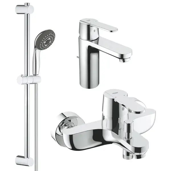 Набір змішувачів 3 в 1 для ванної кімнати M-Size Grohe Get UA202701MQ Набір змішувачів 3 в 1 для ванної кімнати M-Size Grohe Get UA202701MQ